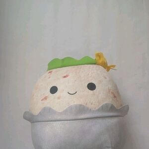 Squishmallows Burrito Plush - Green, Yellow, Silver